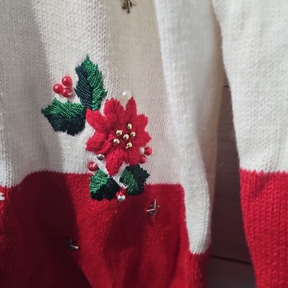 NWT Vintage Christmas Holiday Sweater Size Medium Snowman Nutcracker - Picture 6 of 8